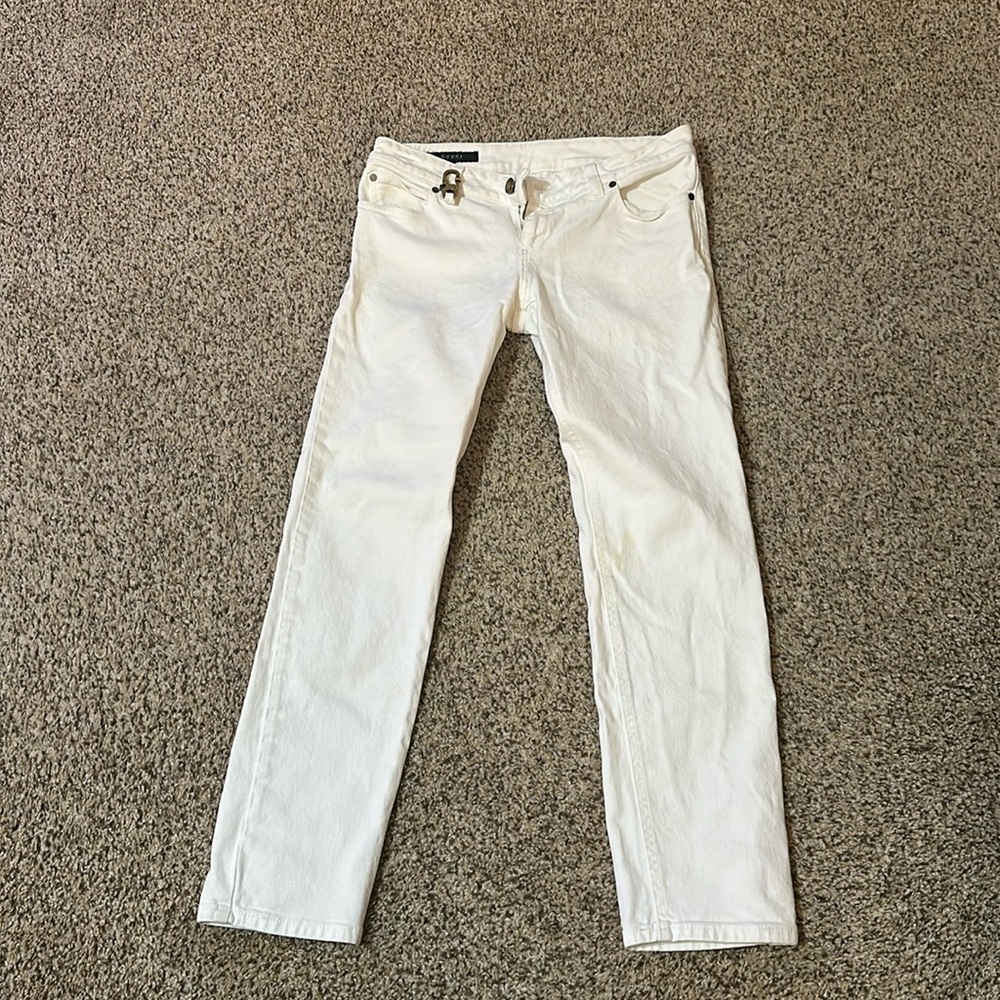 Gucci women’s white jeans